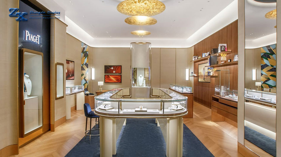 What are the tips for interior lighting design in high-end jewelry stores?