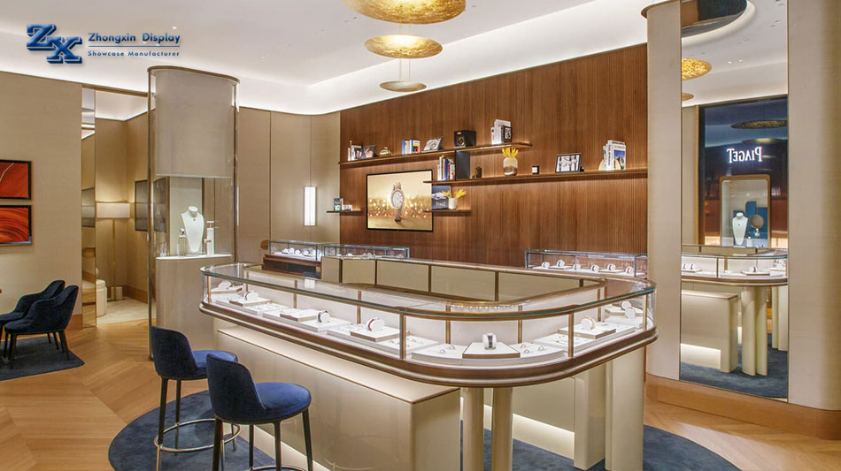 What are the tips for interior lighting design in high-end jewelry stores?