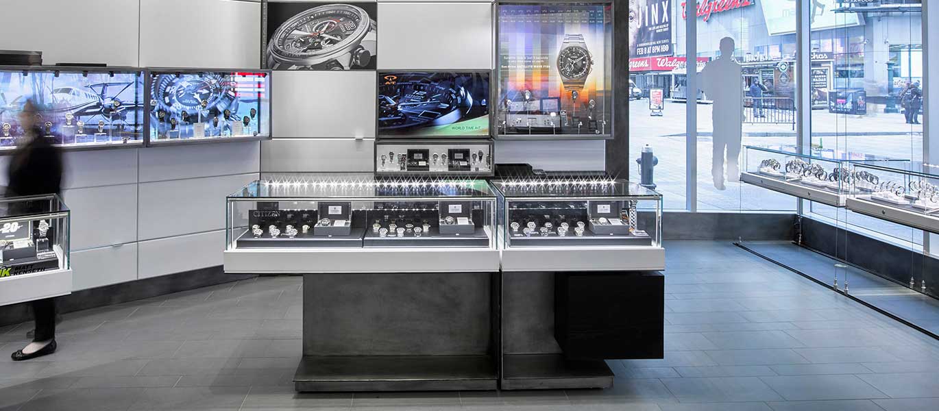 High-end watch flagship store showcase project in the United States