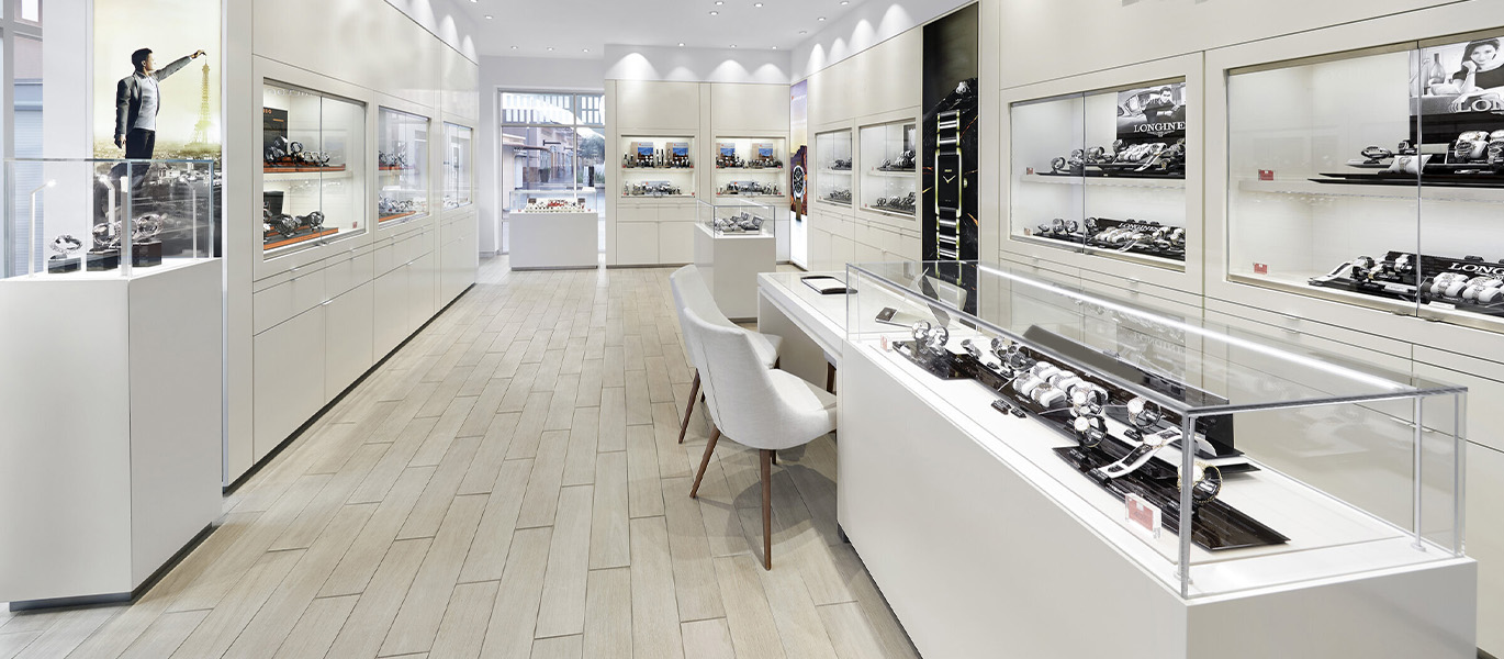 Luxury watch retail store showcase project in the UK