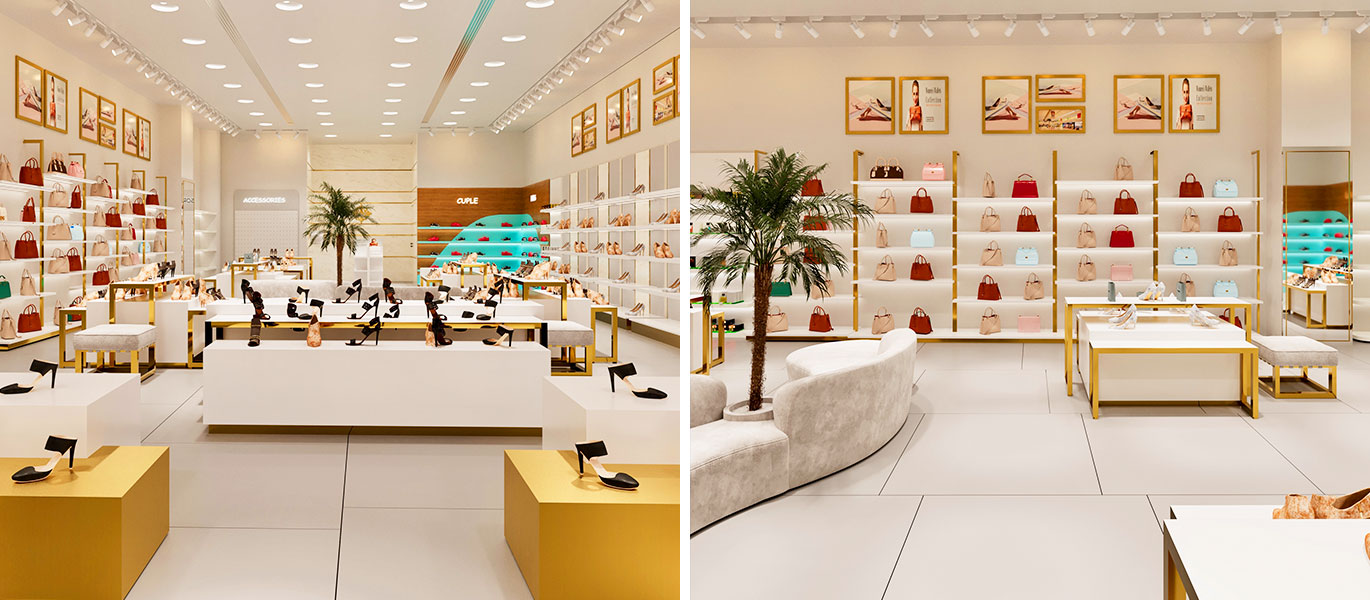 【Saudi Arabia】High-end shoe chain store display cabinet project