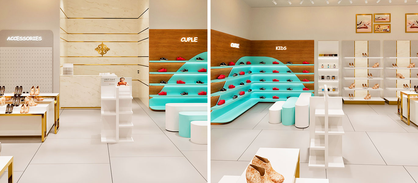 【Saudi Arabia】High-end shoe chain store display cabinet project