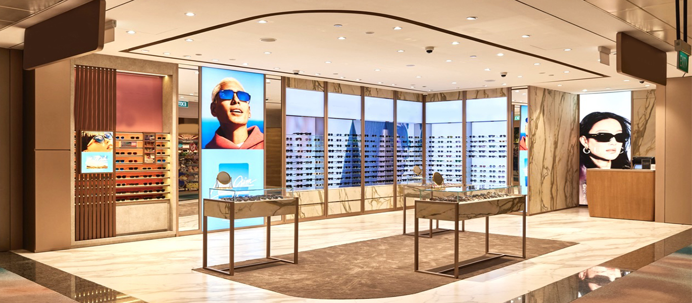 【Singapore】High-end sunglasses store showcase project at the airport