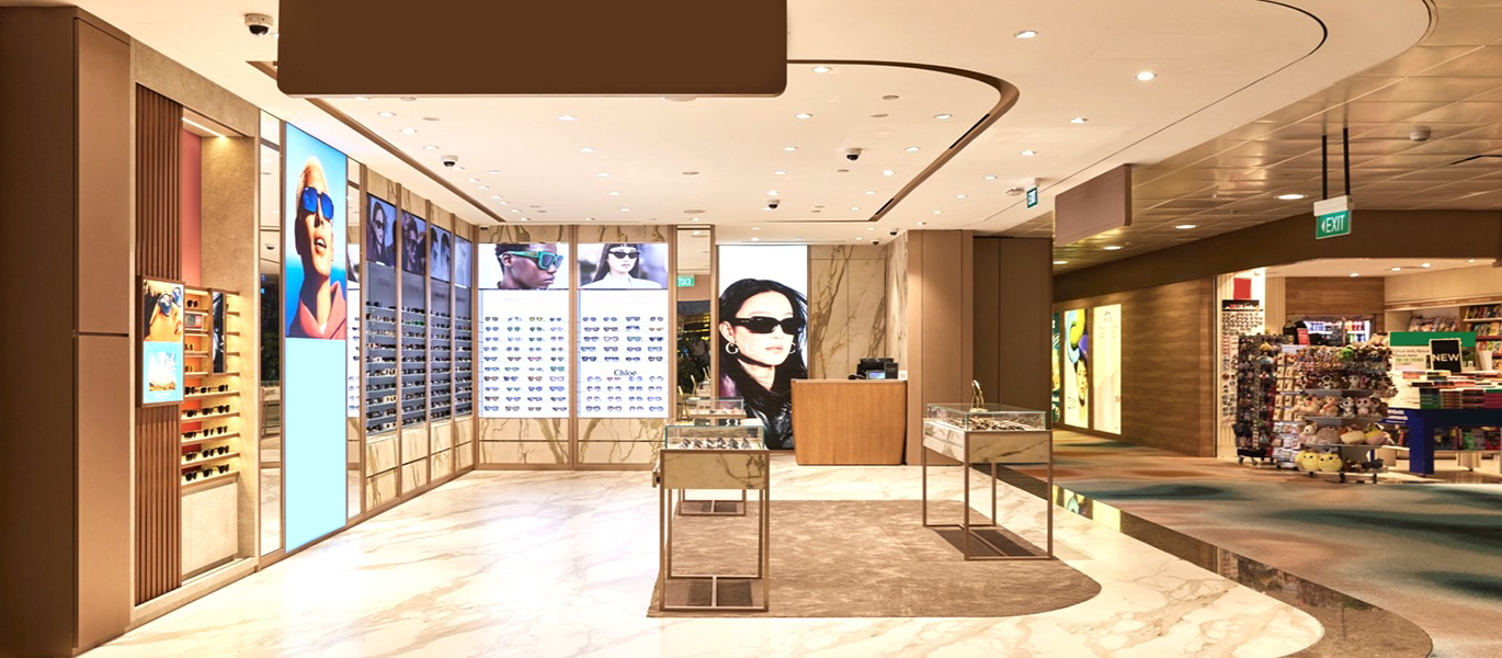 【Singapore】High-end sunglasses store showcase project at the airport