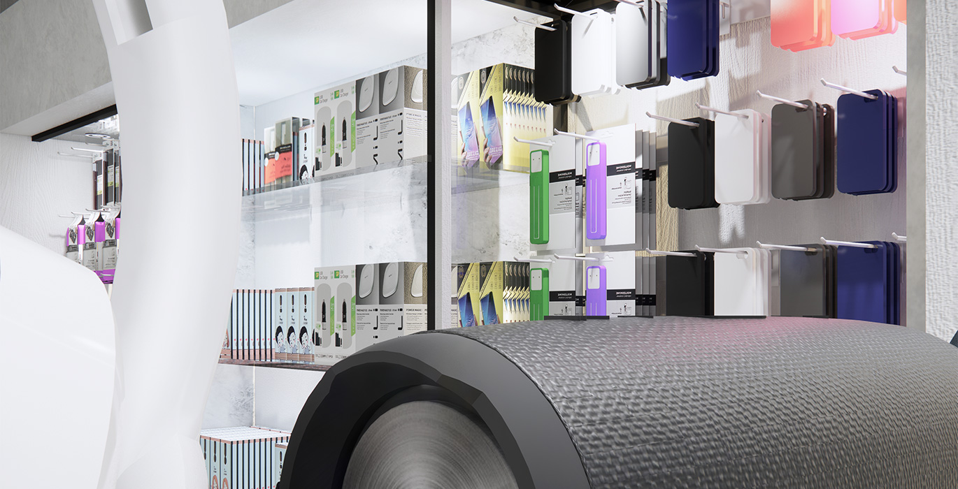 【India】 Brand authorized high-end mobile phone retail store showcase project