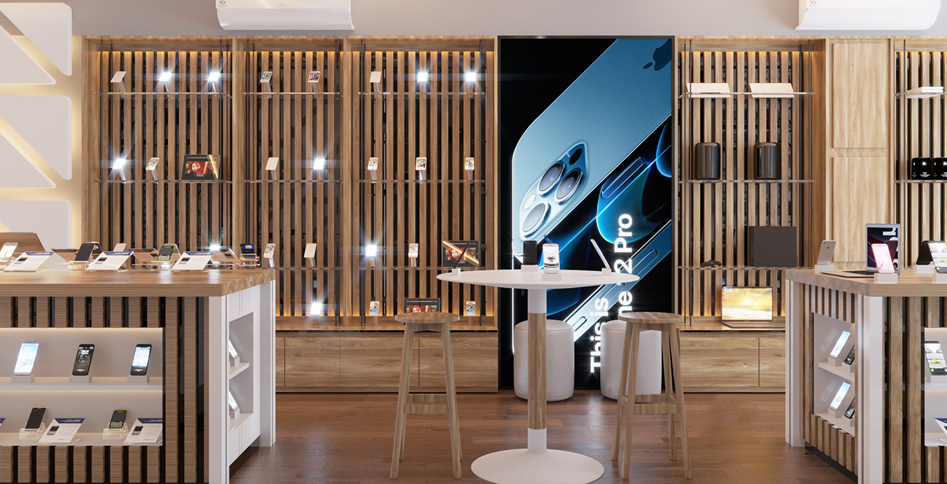【Egypt】High-end mobile phone brand flagship store custom showcase project