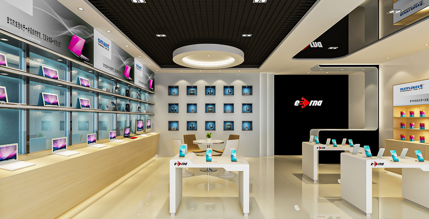 【Thailand】Interior design and showcase design for mobile digital retail store