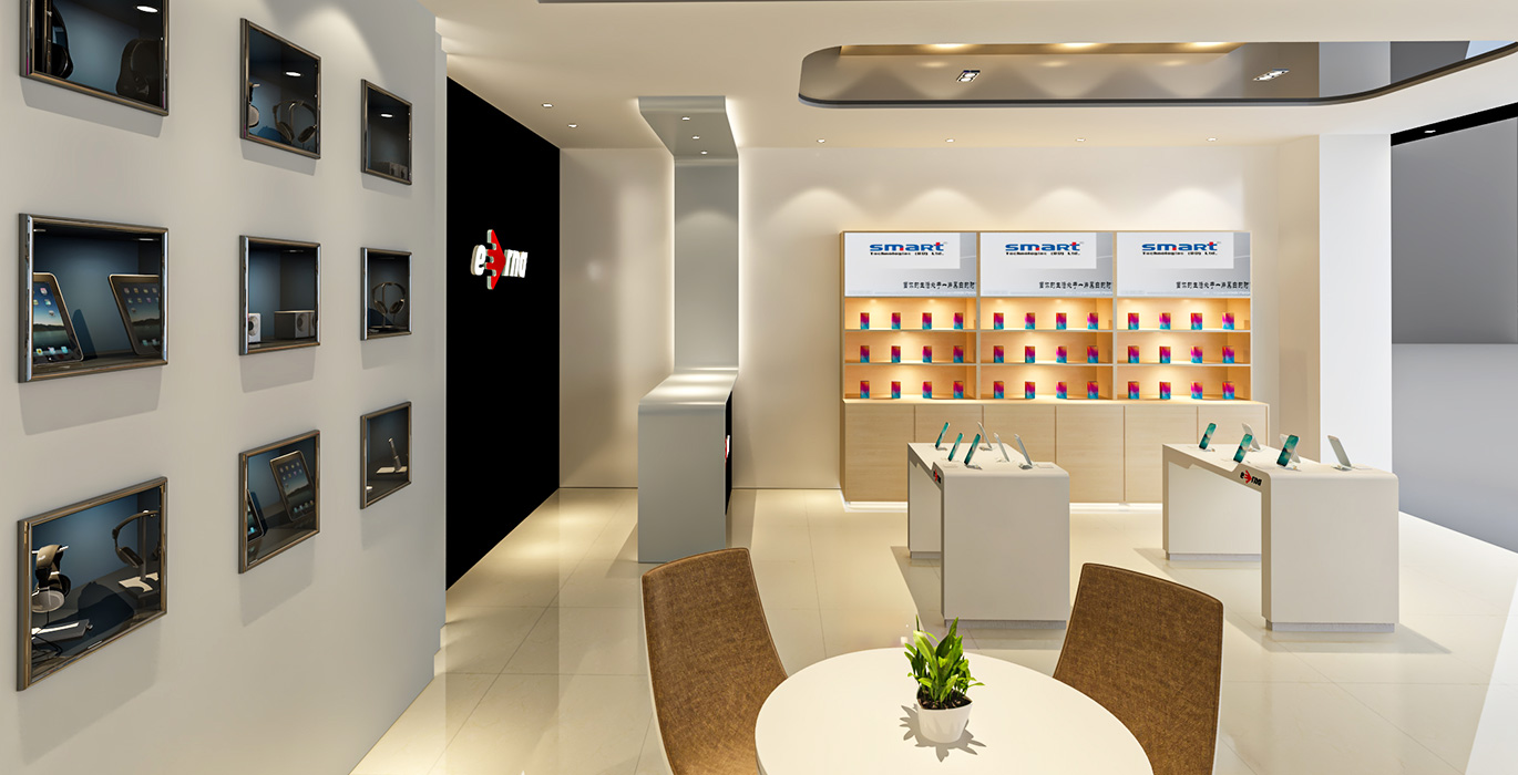 【Thailand】Interior design and showcase design for mobile digital retail store