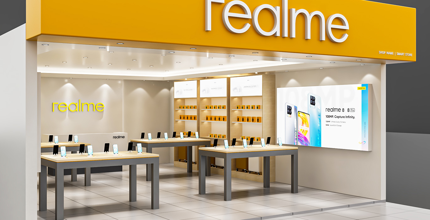 【China】Brand mobile phone retail store design display cabinet customization