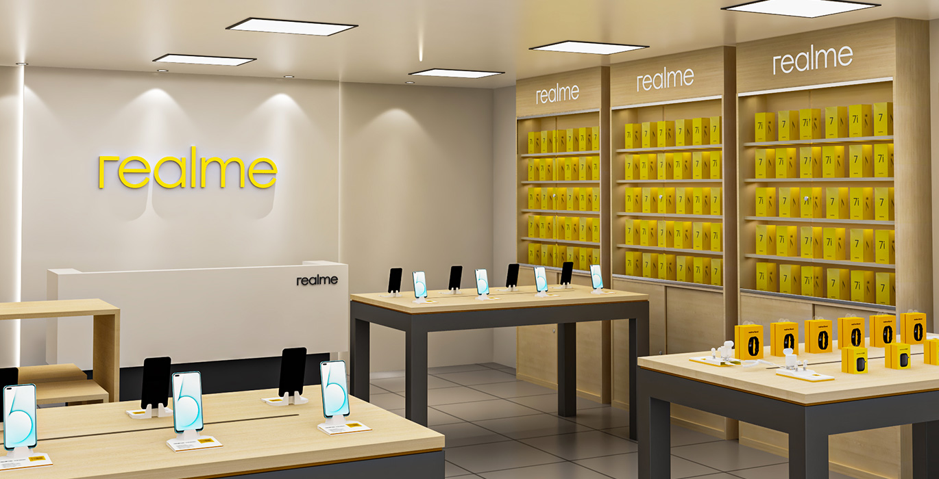 【China】Brand mobile phone retail store design display cabinet customization