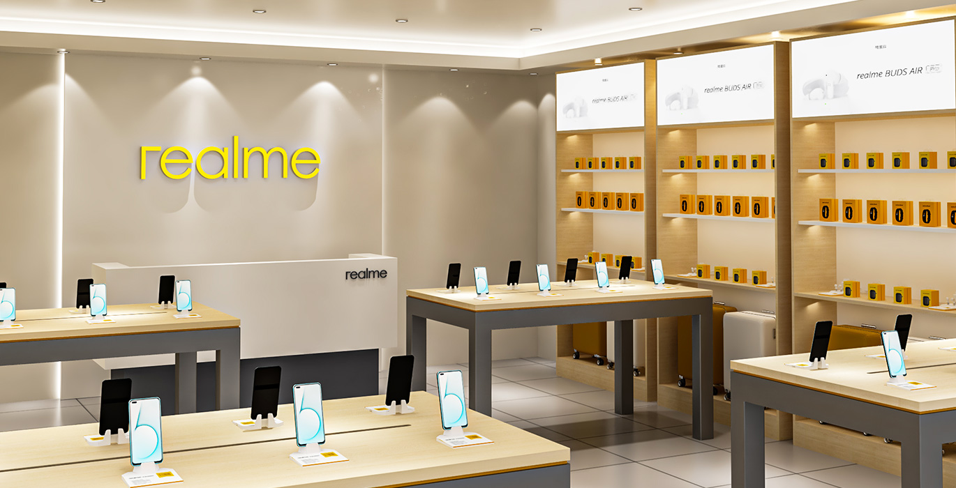 【China】Brand mobile phone retail store design display cabinet customization
