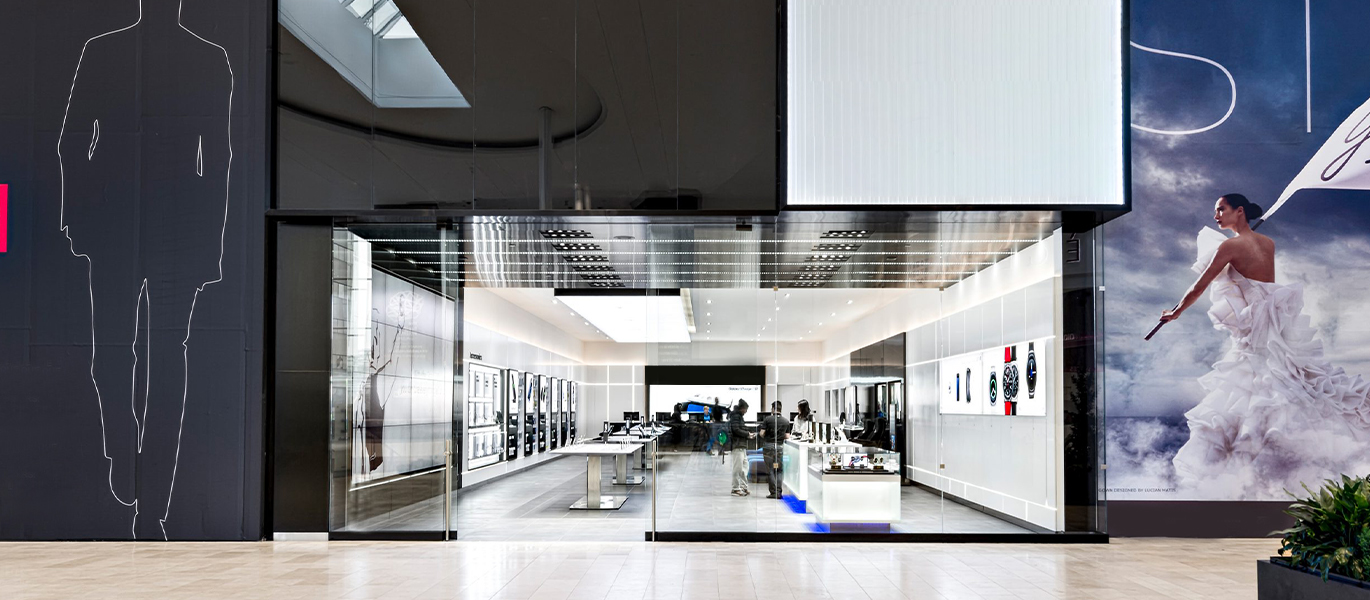 【Korea】High-end mobile phone retail flagship store display cabinet design and customization