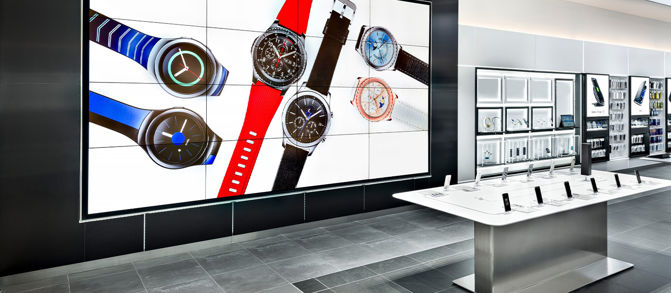 【Korea】High-end mobile phone retail flagship store display cabinet design and customization