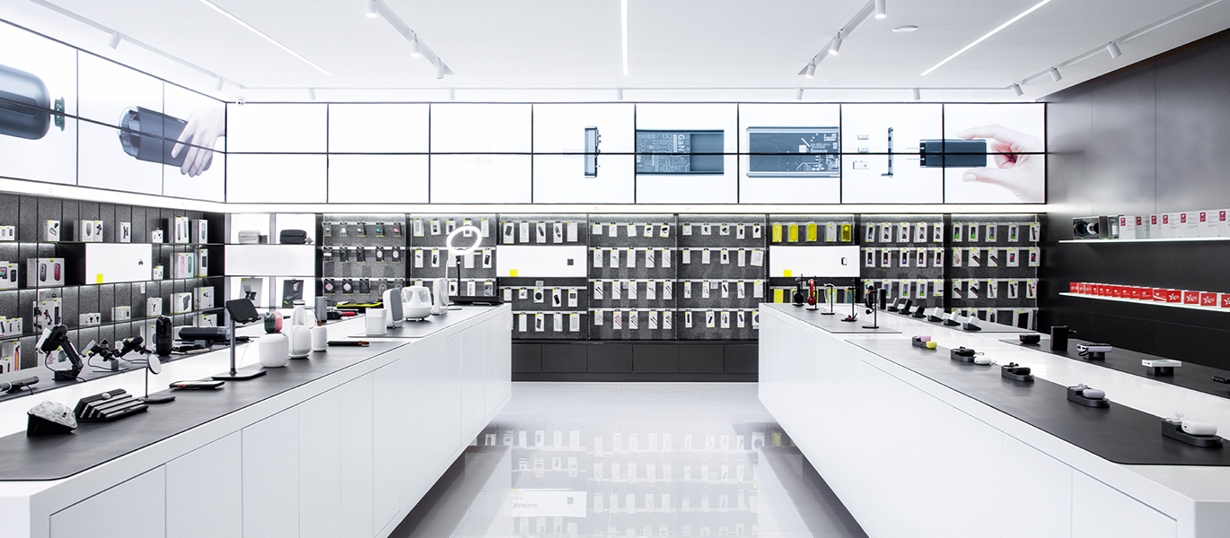【China】High-end smart digital device retail store display cabinet design