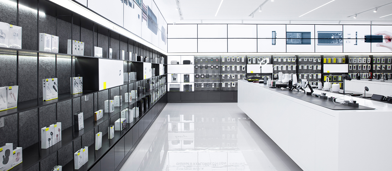 【China】High-end smart digital device retail store display cabinet design
