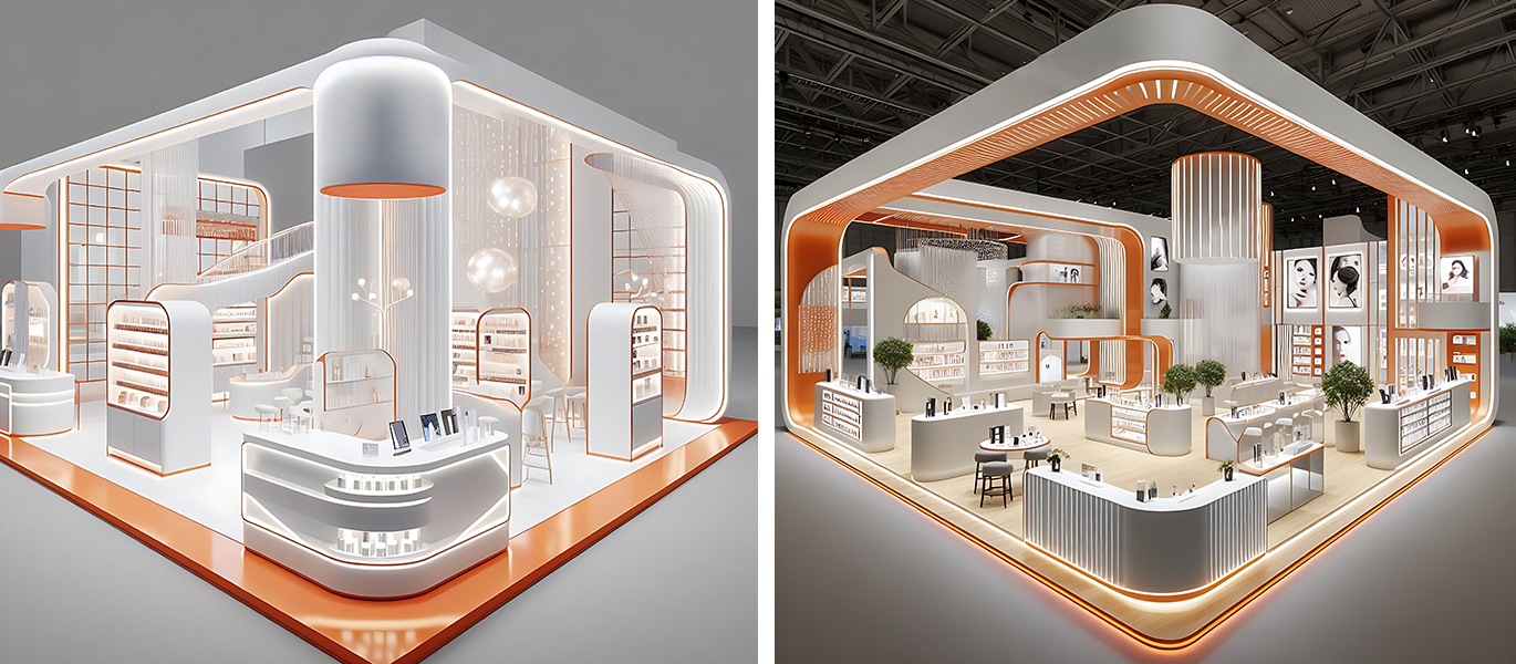 Luxury high-end cosmetics flagship store designed for shopping malls