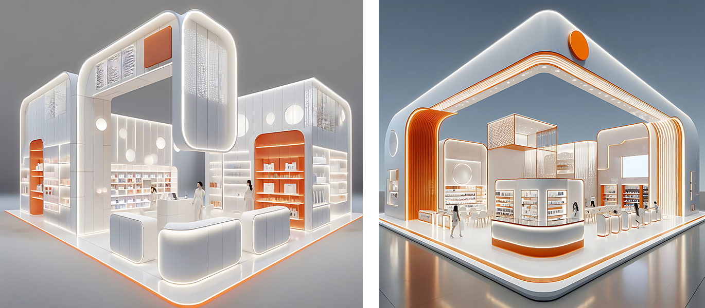 Luxury high-end cosmetics flagship store designed for shopping malls