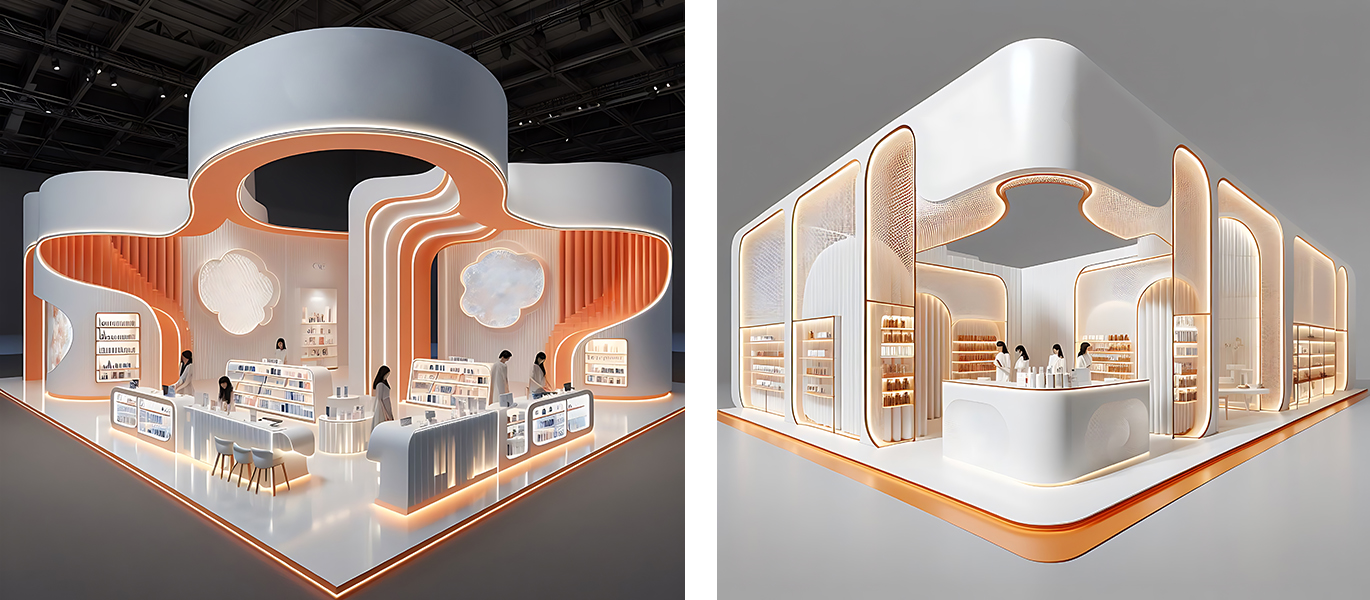 Luxury high-end cosmetics flagship store designed for shopping malls