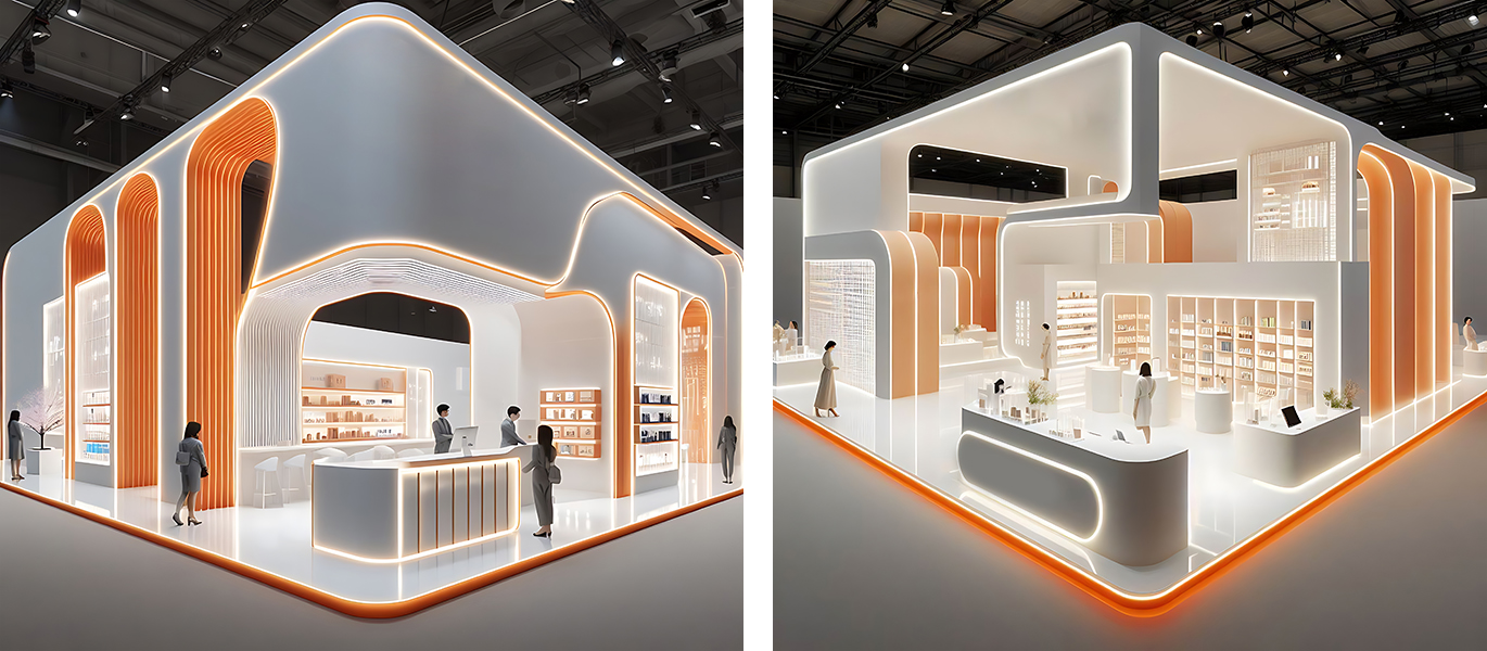 Luxury high-end cosmetics flagship store designed for shopping malls