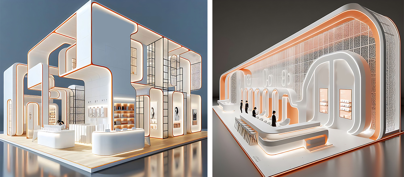 Luxury high-end cosmetics flagship store designed for shopping malls