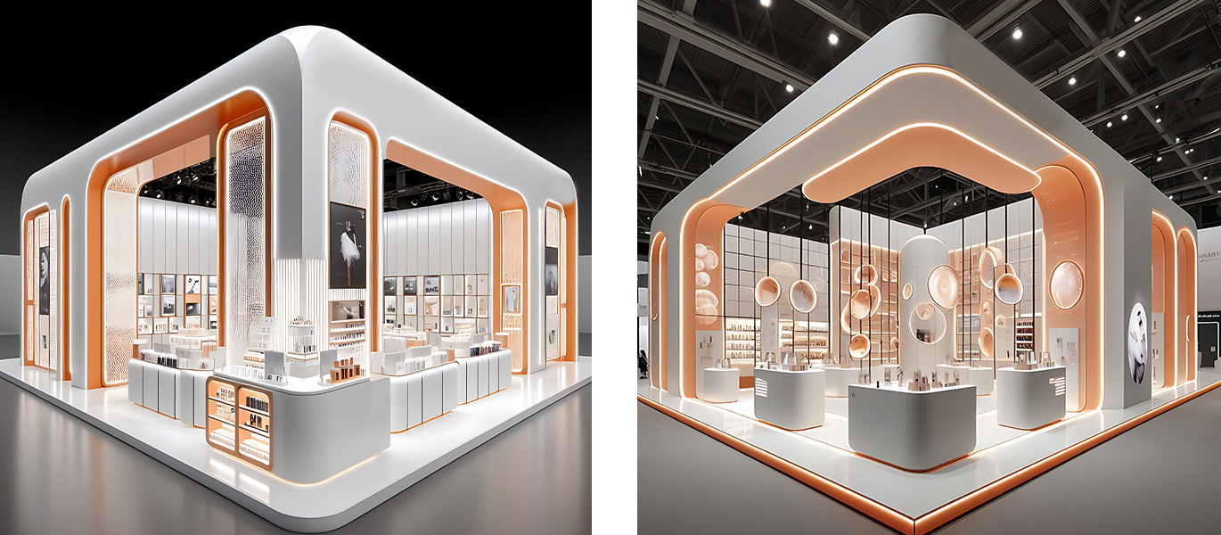 Luxury high-end cosmetics flagship store designed for shopping malls