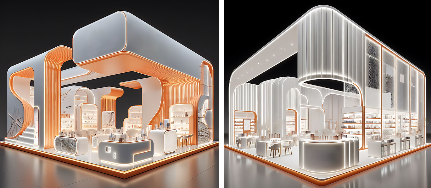 Luxury high-end cosmetics flagship store designed for shopping malls