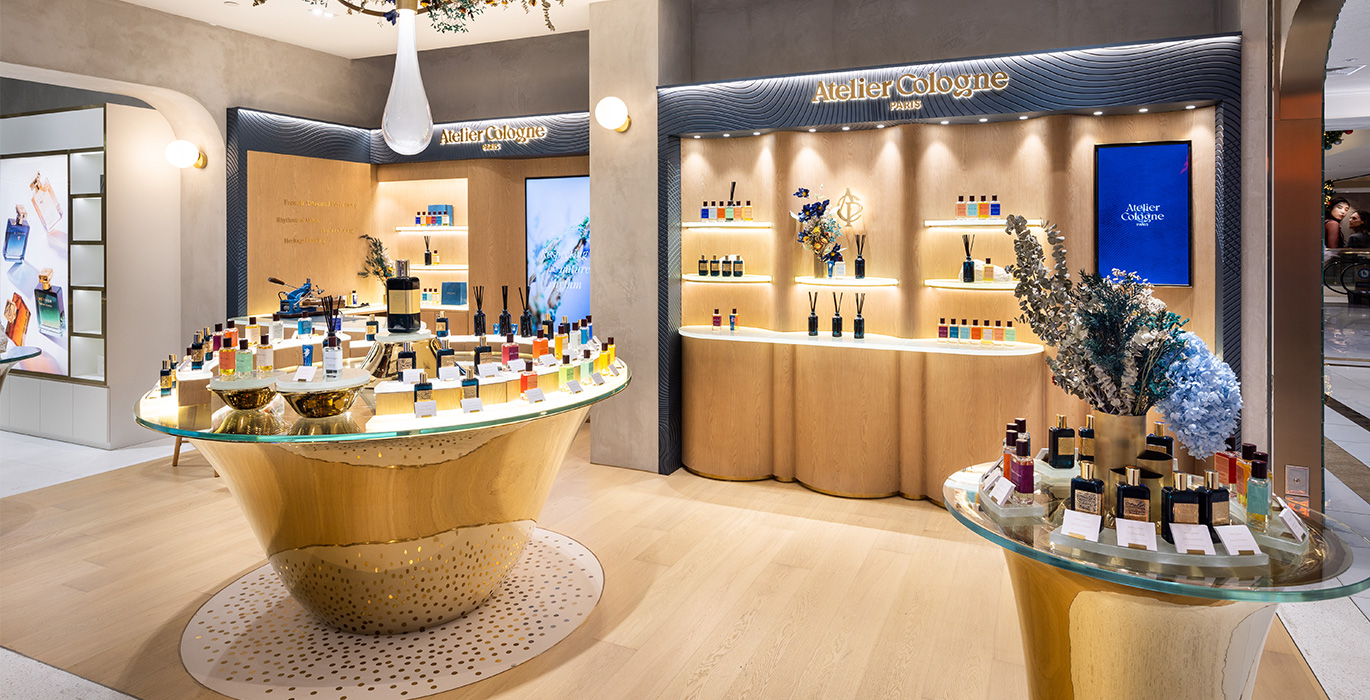 Luxury perfume retail store fragrance store display cabinet customization project