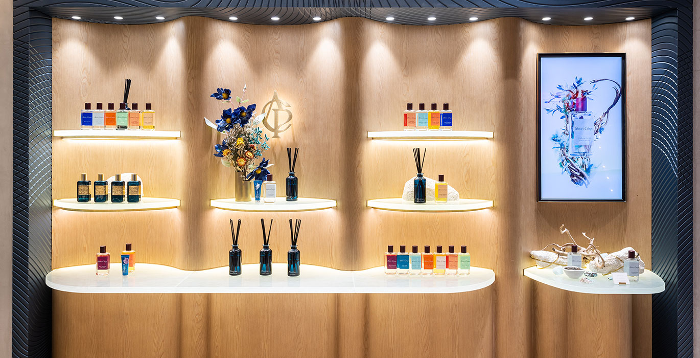 Luxury perfume retail store fragrance store display cabinet customization project
