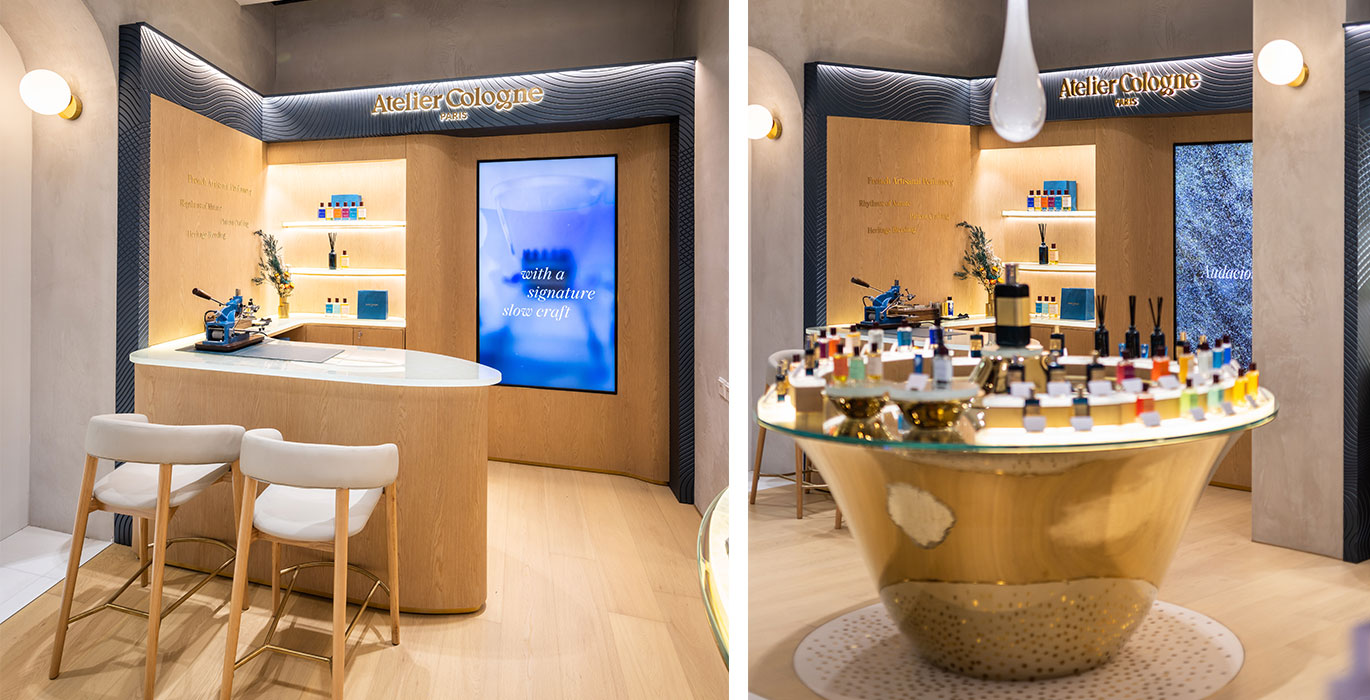 Luxury perfume retail store fragrance store display cabinet customization project