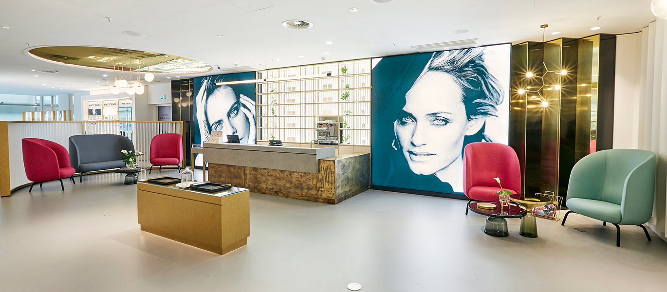 Luxury makeup cosmetics perfume integrated retail store showcase customization project
