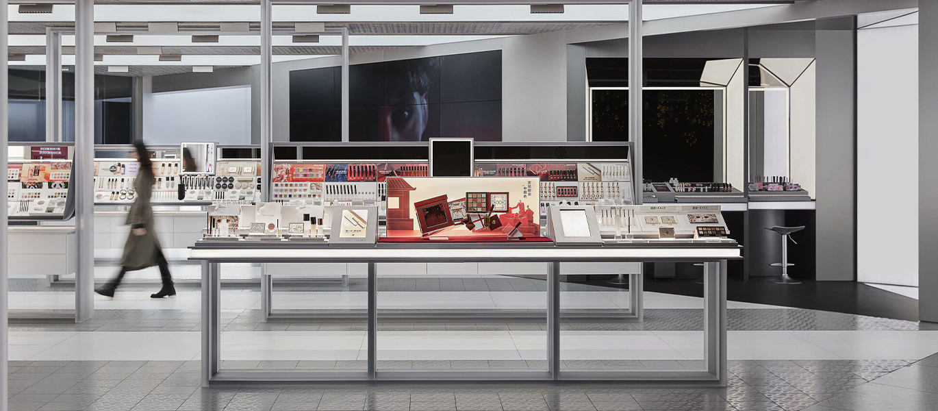 Beauty product retail store brand cosmetics store display cabinet project