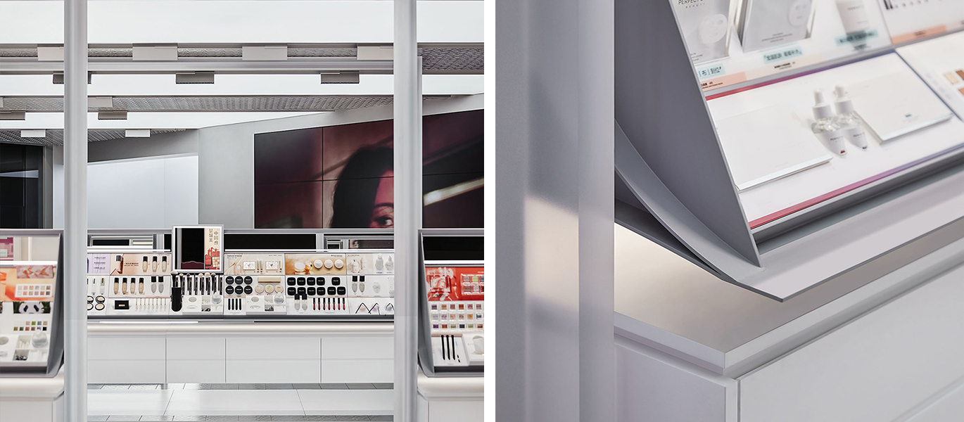 Beauty product retail store brand cosmetics store display cabinet project