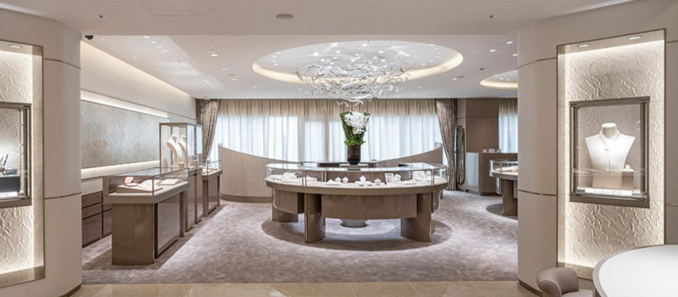 【Japan】Luxury brand jewelry store space showcase customization project