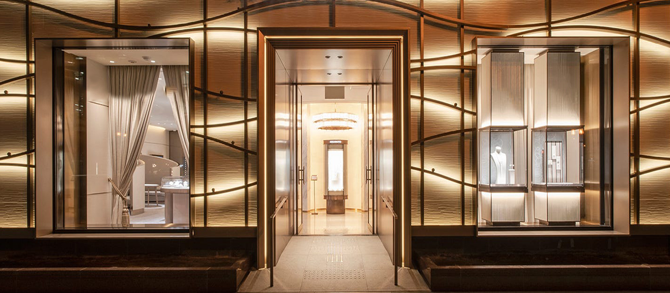 【Japan】High-end jewelry brand flagship store display cabinet customization project