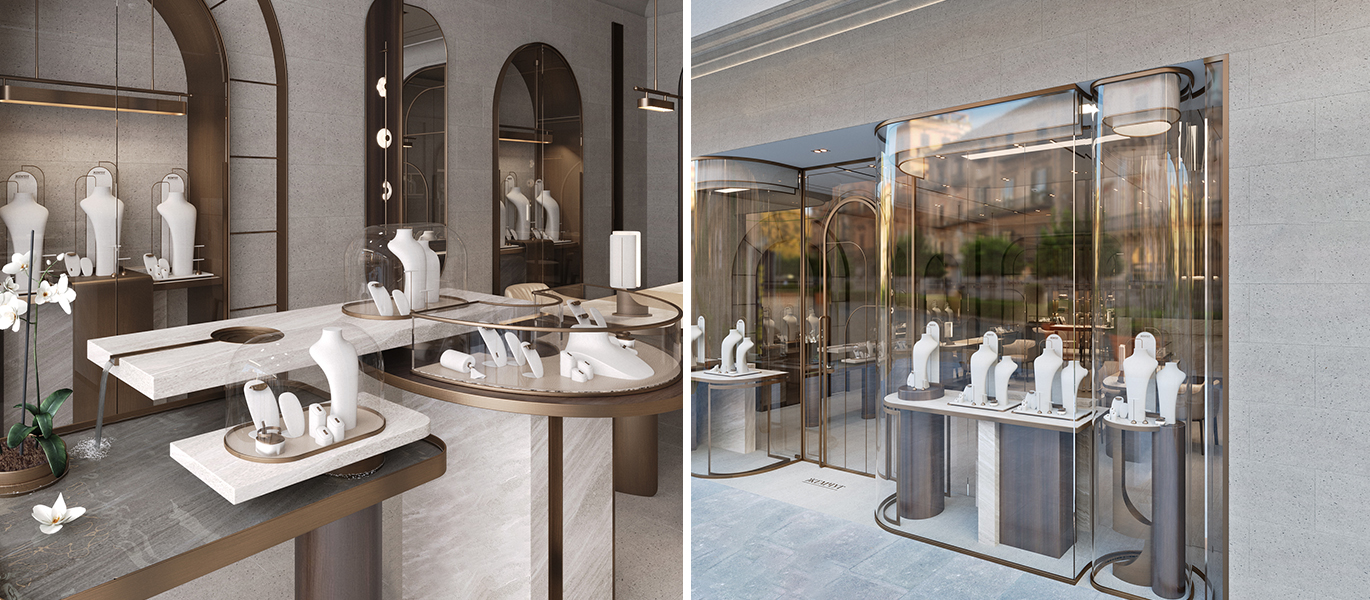 【Russia】High-end brand jewelry store renovation design plan