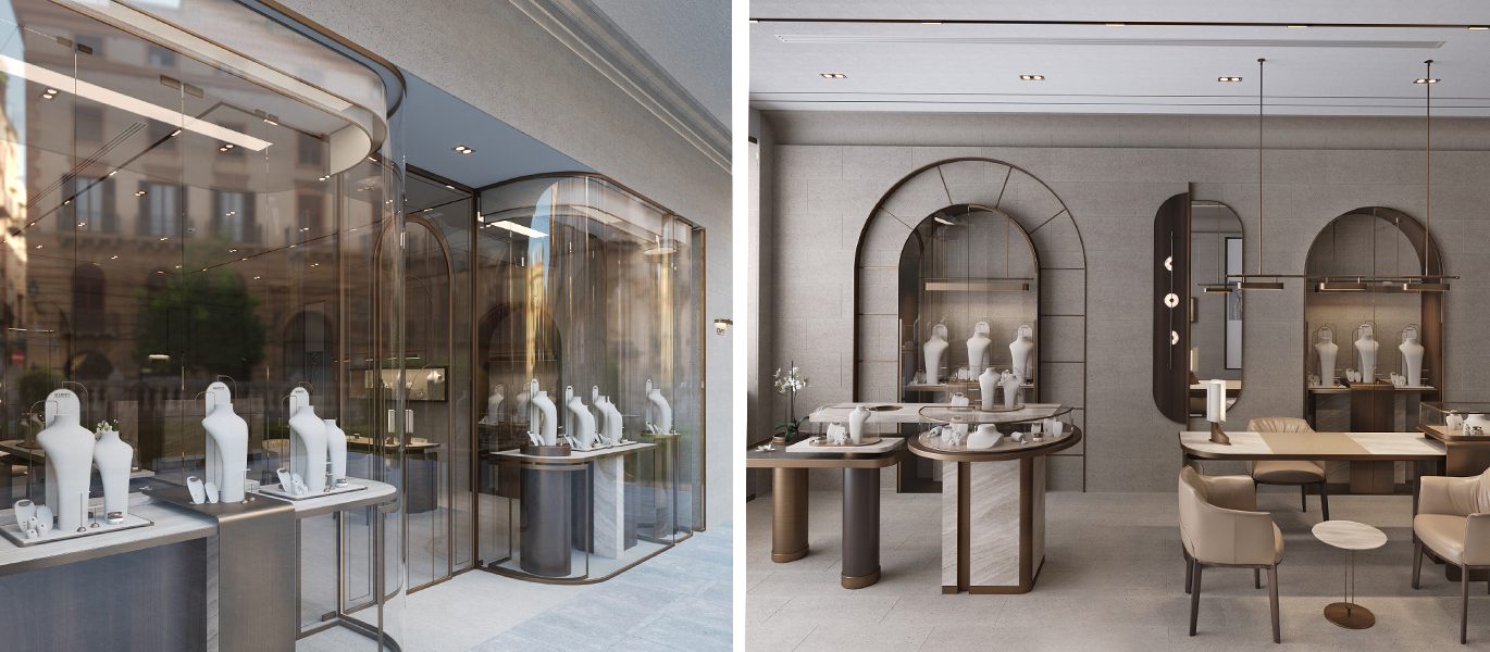 【Russia】High-end brand jewelry store renovation design plan