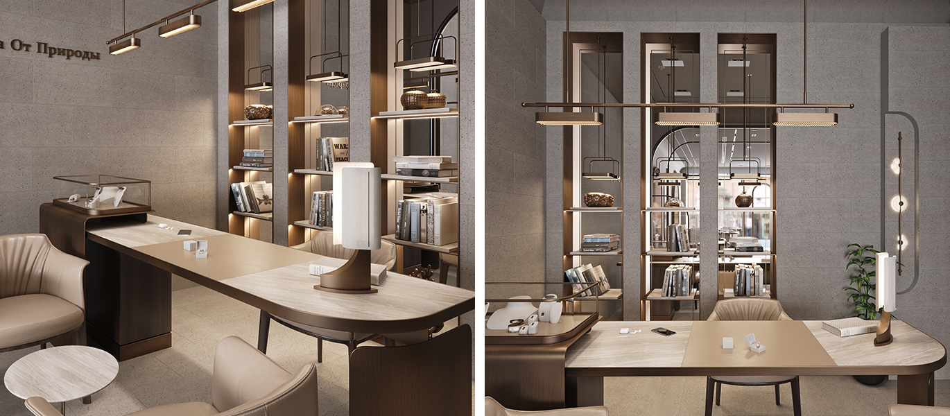 【Russia】High-end brand jewelry store renovation design plan
