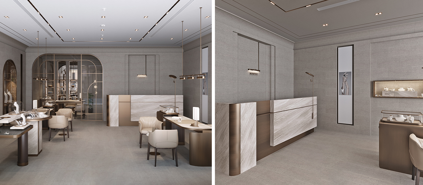 【Russia】High-end brand jewelry store renovation design plan