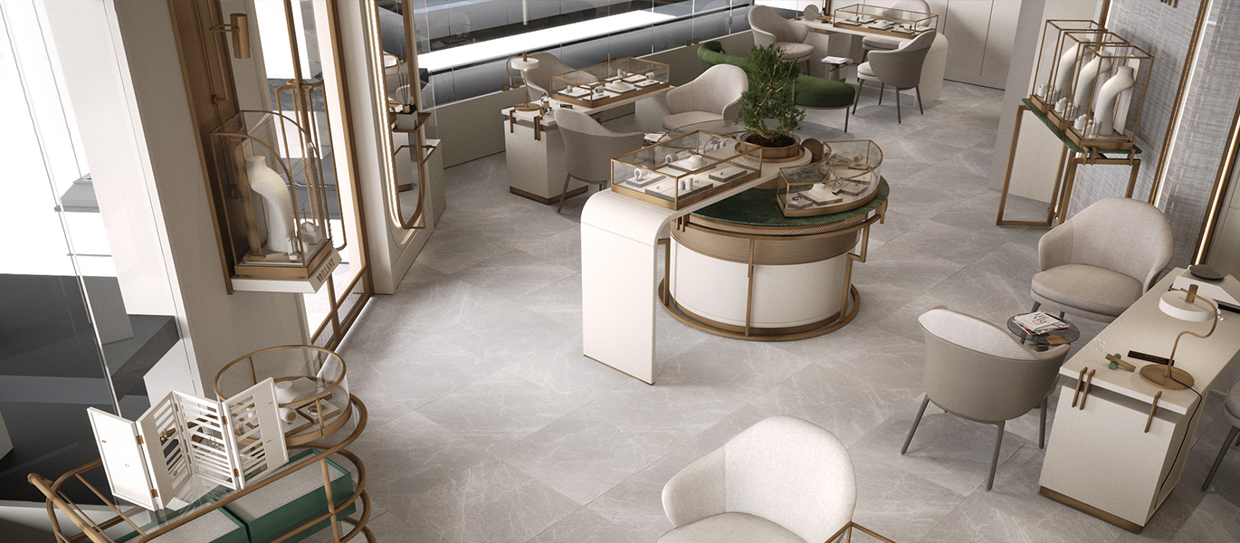 【UK】Brand jewelry new flagship store space display cabinet design plan