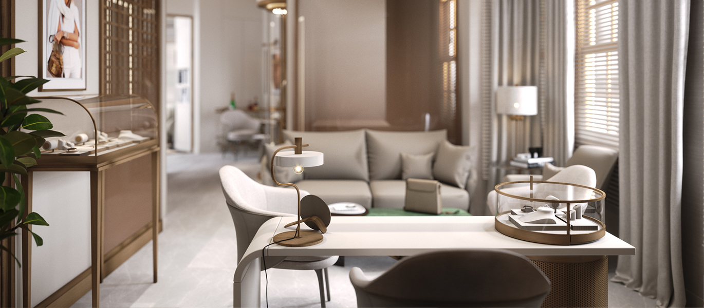 【UK】Brand jewelry new flagship store space display cabinet design plan
