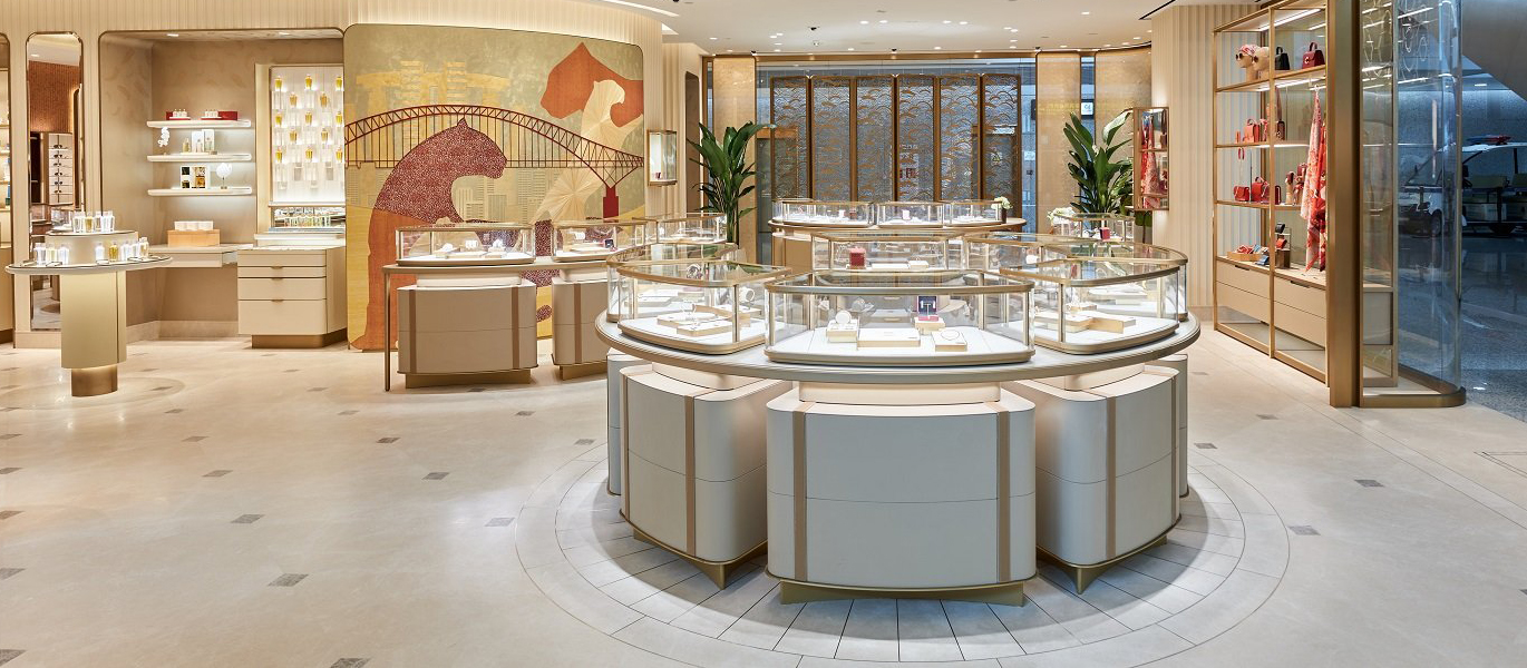 【2024】Luxury jewelry brand's new flagship store showcase design for high-end shopping malls