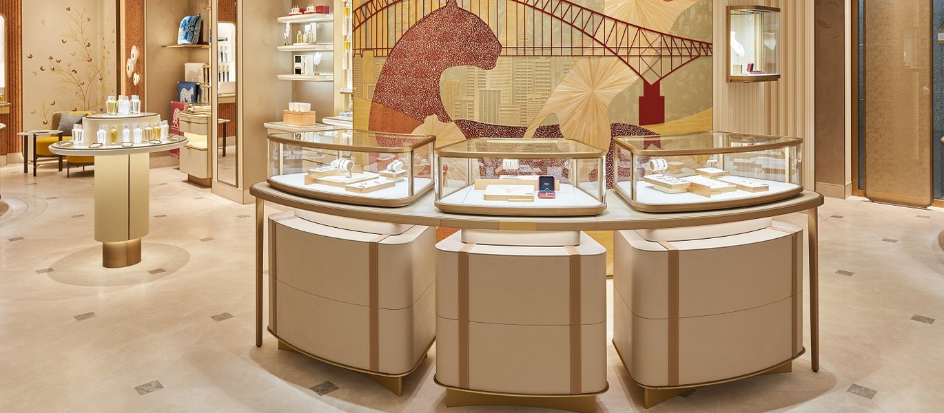 【2024】Luxury jewelry brand's new flagship store showcase design for high-end shopping malls