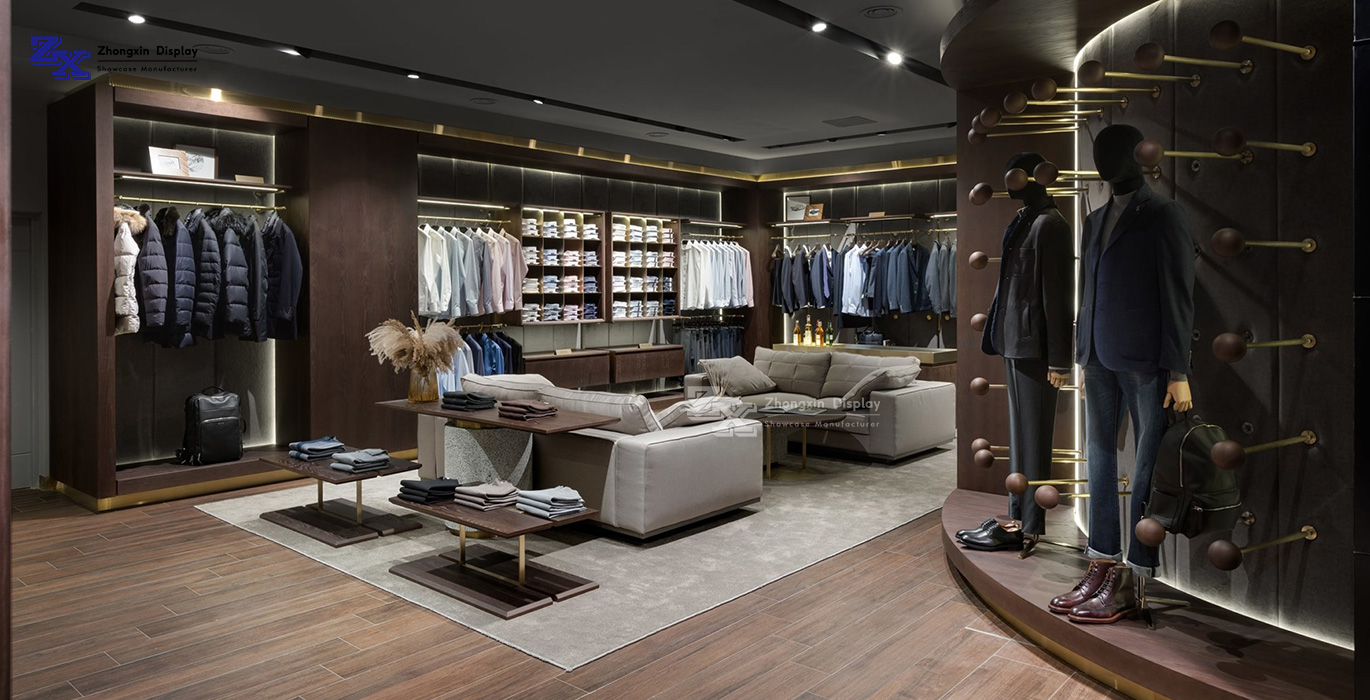 【Italy】 High-end men's clothing retail store showcase project 