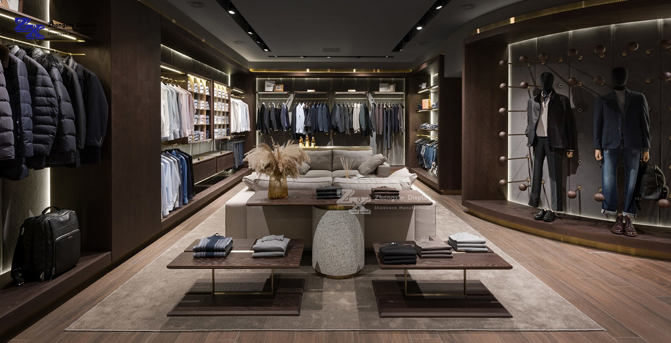 【Italy】 High-end men's clothing retail store showcase project 