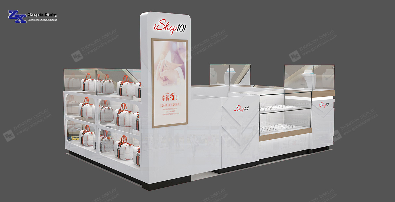 【Singapore】Luxury Retail Kiosk Customized Jewelry Retail Store-in-Store Design