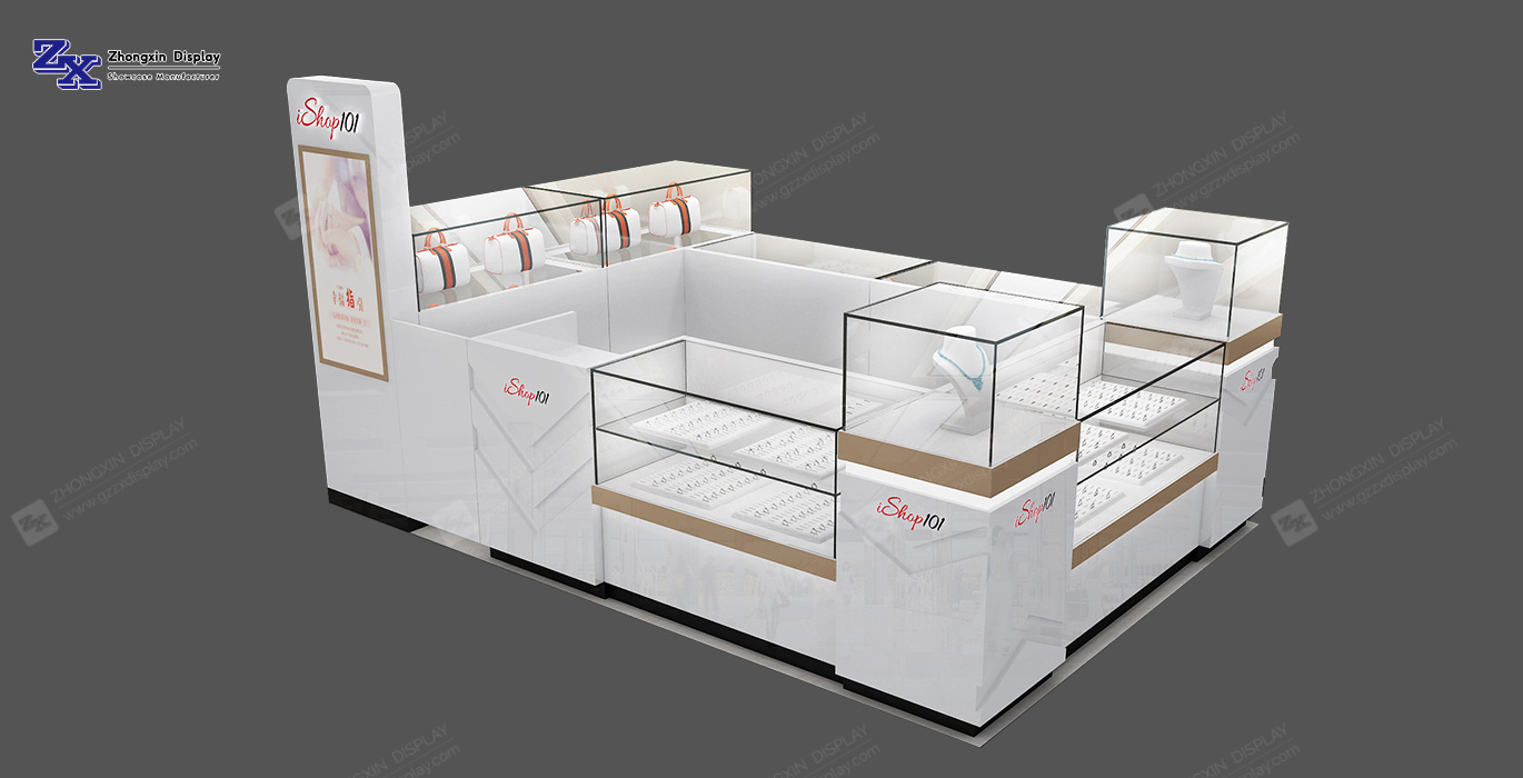 【Singapore】Luxury Retail Kiosk Customized Jewelry Retail Store-in-Store Design