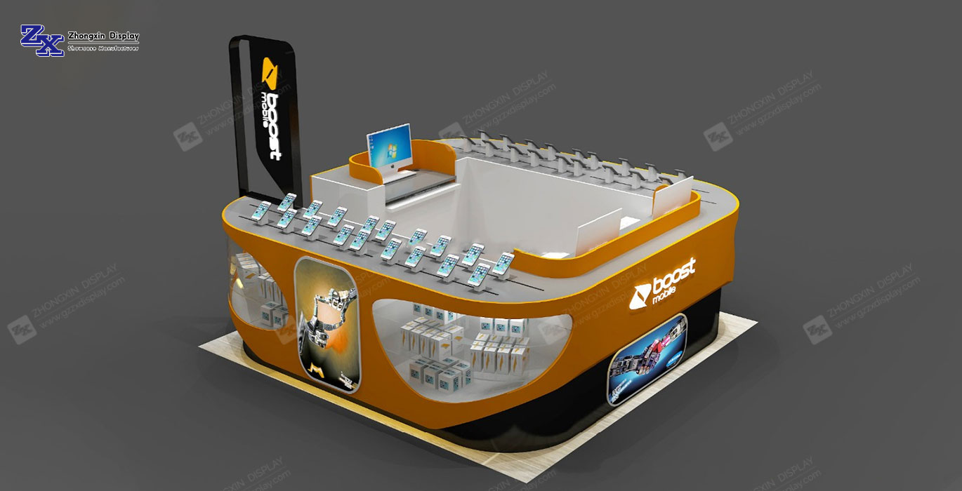 【Canada】Mobile phone kiosk design for mall cellphone repair kiosk design