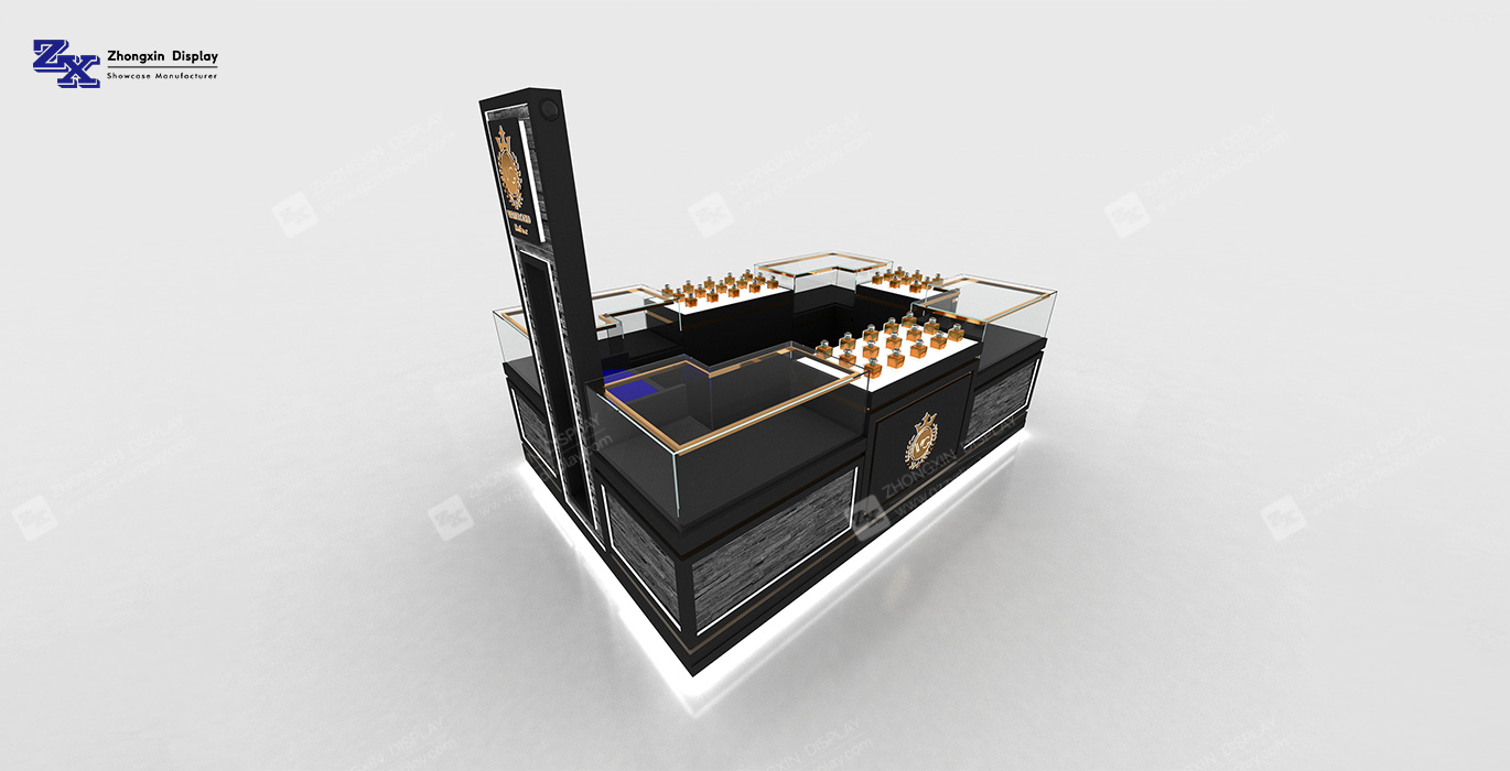 【UAE】Luxury shopping mall perfume kiosk cosmetics booth for sale