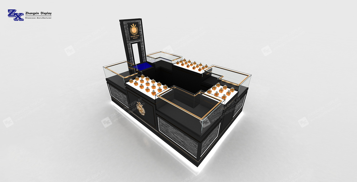 【UAE】Luxury shopping mall perfume kiosk cosmetics booth for sale