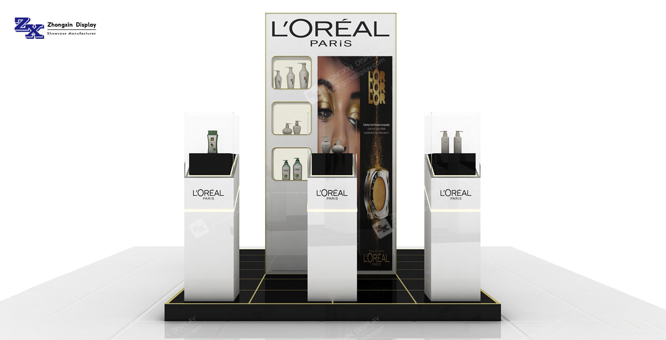 【China】Branded cosmetics kiosk custom designed skin care retail kiosk for sale